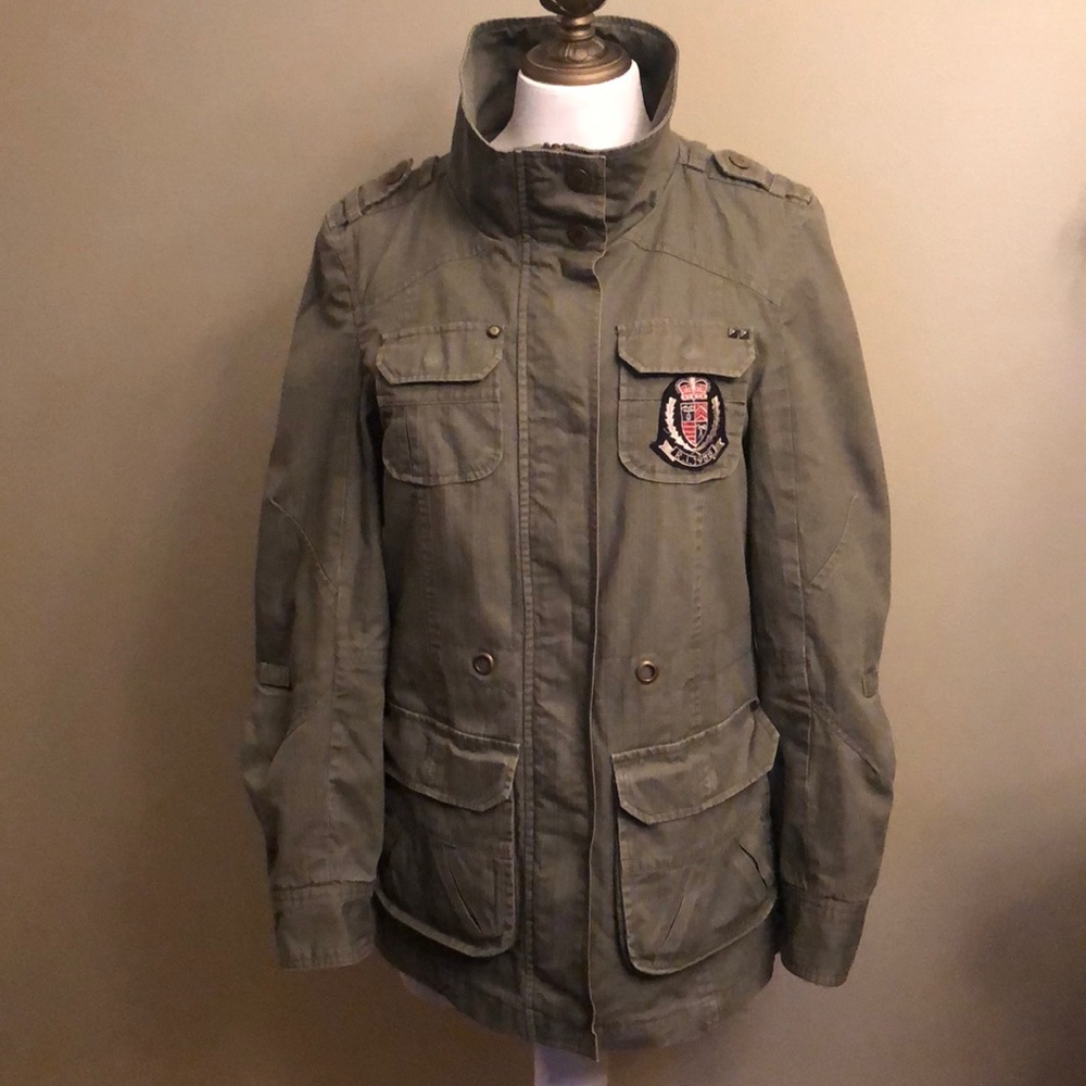 Military Inspired Wmns Jacket-ZipUp-Cotton-Sz Sm